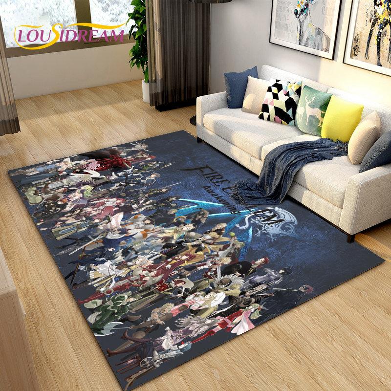 Game Gamer Fire Emblem Series Area Rug,Carpet Rug for Living Room Bedroom Sofa Doormat Decoration, Kids Play Non-slip Floor Mat