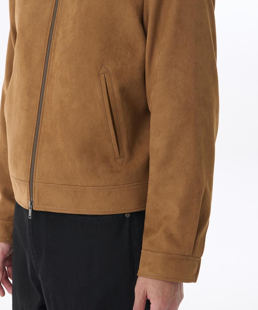Musinsa Standard Synthetic Suede Minimal Western Jacket [Desert Brown]