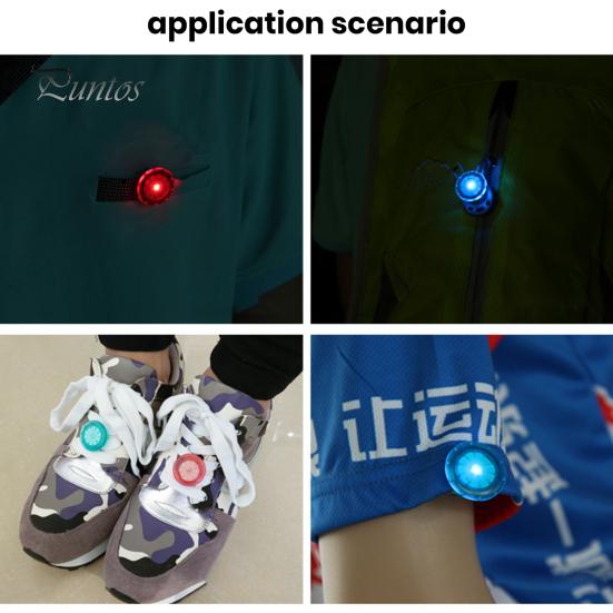 Беговые огни Светодиодный рюкзак с зажимом для рюкзака Супер яркий высокий люмен с питанием от батареи Мигающий предупредительный свет для занятий спортом на открытом воздухе