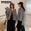 Women's Spring and Autumn Loose Denim Jacket Korean Style All-match Top Trendy Clothes Casual Coat Punk Streetwear Short