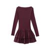 Kaslead New Arrival Women's Clothing Fashion Style Fashion Laminated Decoration Short Dress 0085308 700