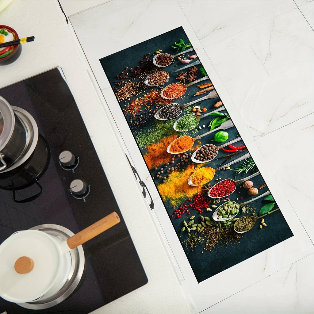 1 шт. против усталости кухонные коврики с принтом специй водонепроницаемый нескользящий толстый мягкий кухонный коврик сверхмощный комфортный стоячий коврик для кухни