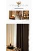 Pre-owned Wind Cotton Linen Chenille Curtains, Double-Sided Jacquard, Full Blackout for Bedroom or Living Room.