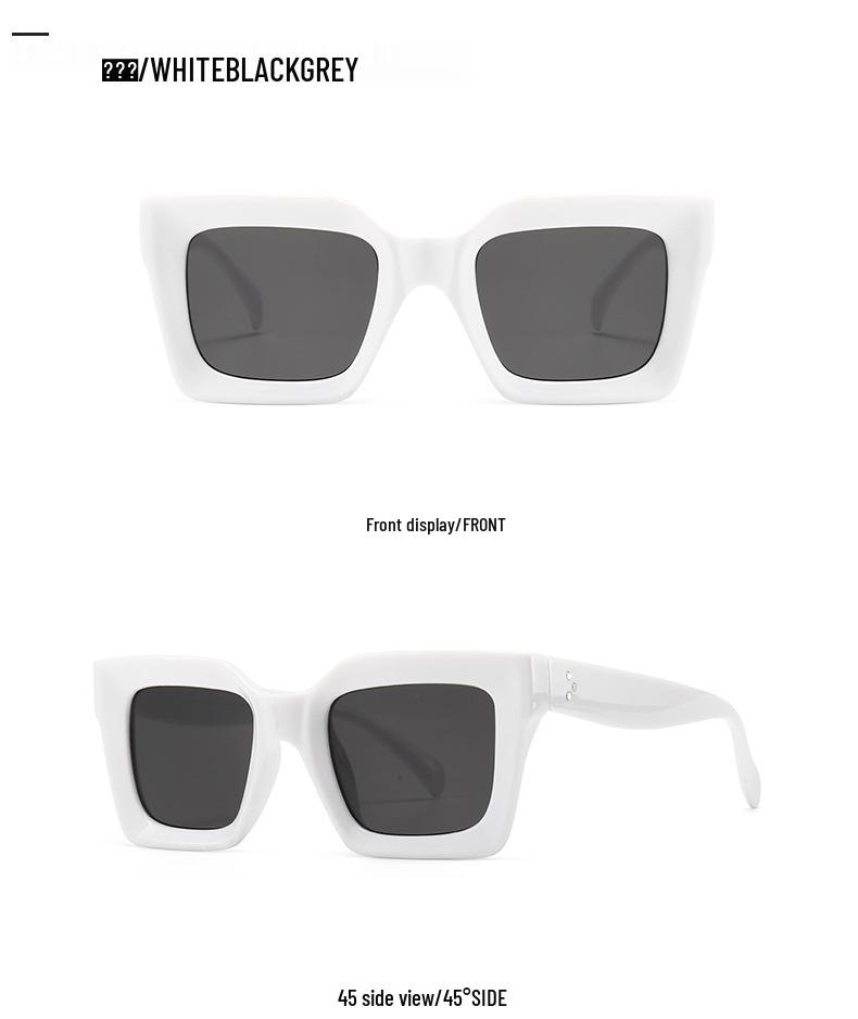 Современные квадратные солнцезащитные очки: Европейская и американская модель-инфлюенсер в уличном стиле для женщин