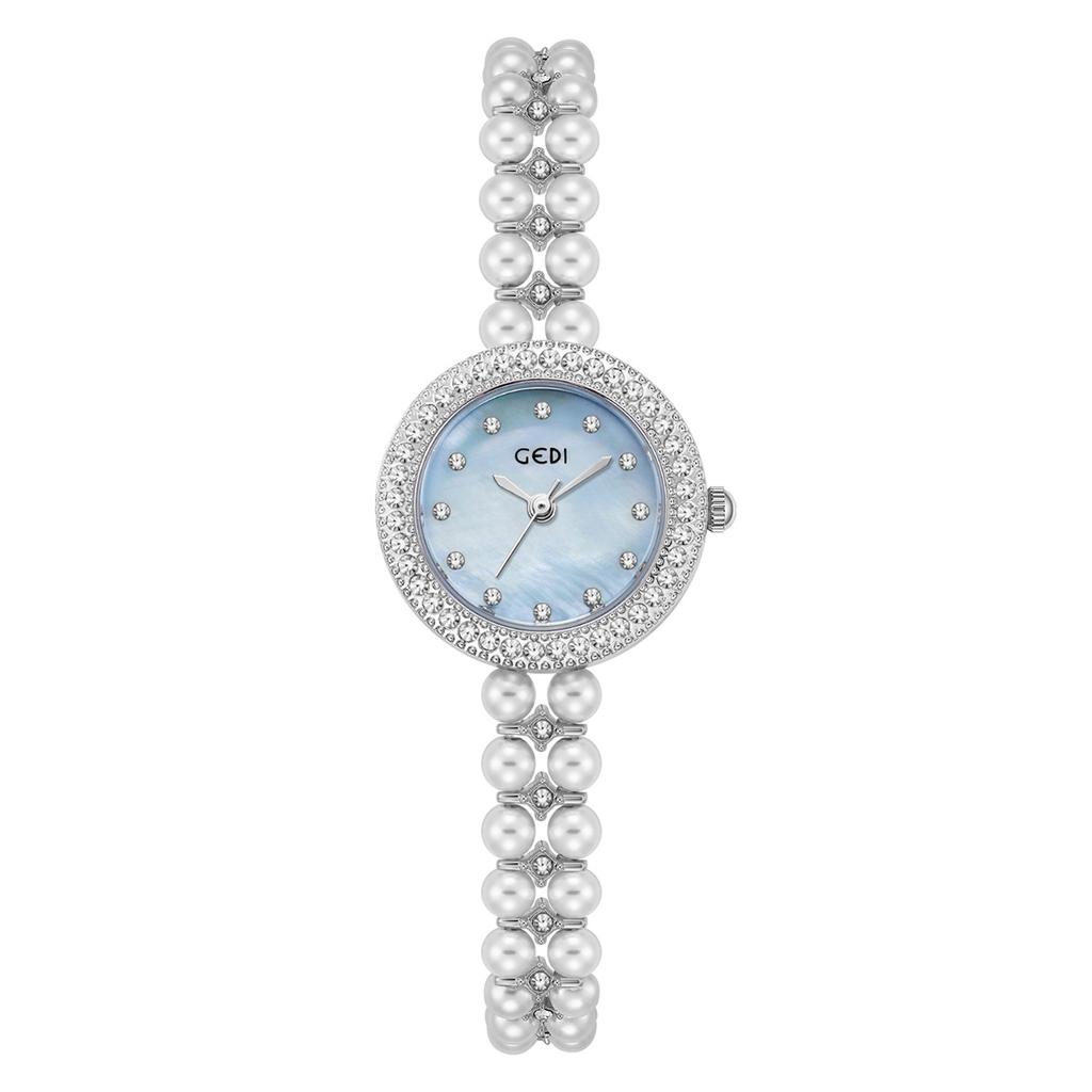 Light Luxury Diamond-Encrusted Fritillary Women'S Watch Niche Chinese High-End Bead Strap Watch Women'S Bracelet Quartz Watch