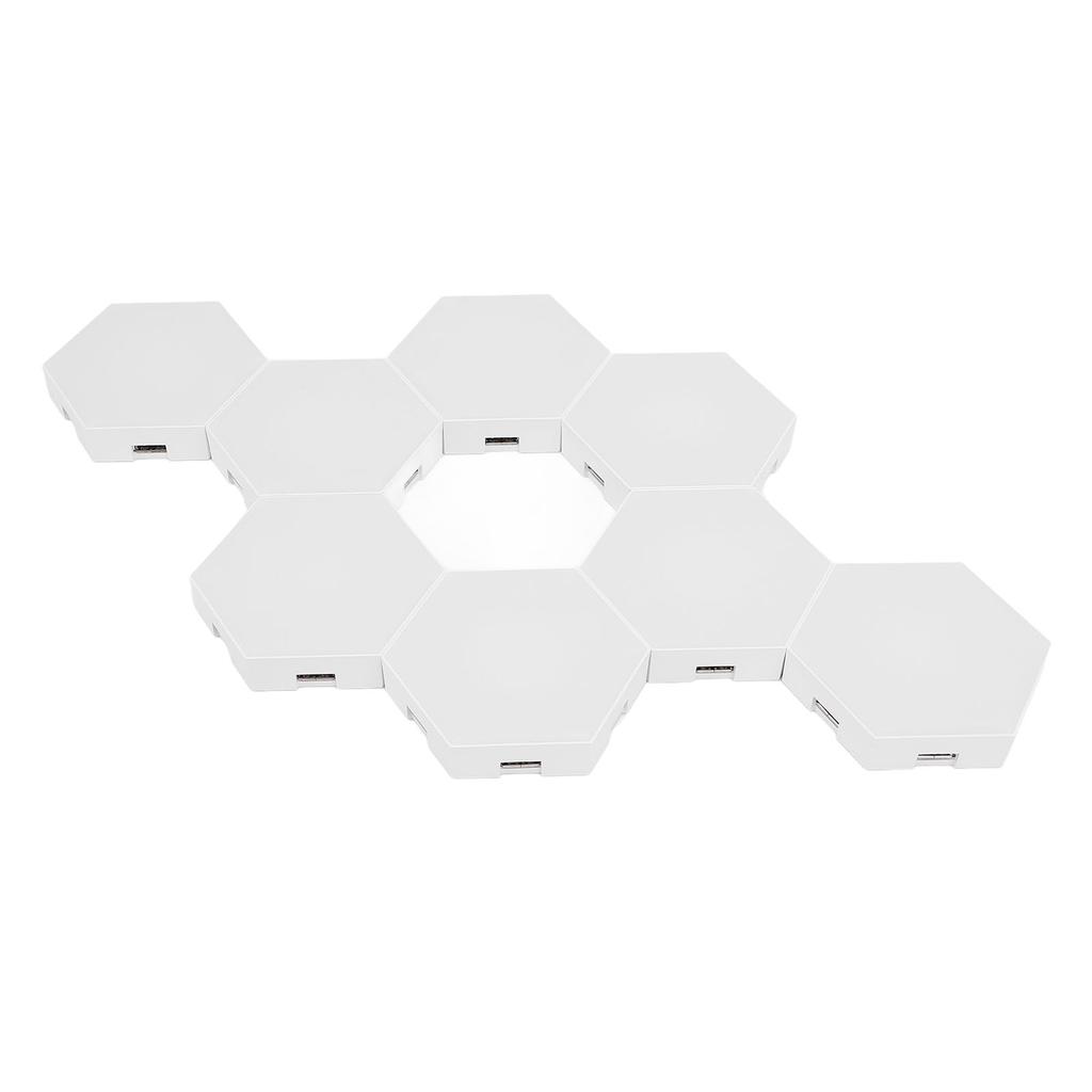 8 Наборов Шестиугольных Световых Панелей с Голосовым Управлением, Пикап, Синхронизация с Музыкой, RGB Шестиугольный Светодиодный Свет с Bluetooth Приложением и Пультом Дистанционного Управления