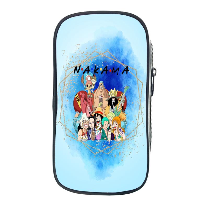 Цельная сумка-карандаш Зоро Луффи Чоппер Эйс, школьные чехлы для юридических школ, кавайная сумка-держатель для канцелярских принадлежностей, чехол для ручек, школьные принадлежности для студентов