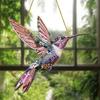 Колибри Украшение для ловца солнца в помещении и на открытом воздухе в саду Акриловое витражное стекло Красочные птицы-духи Настенное подвесное украшение для окна Подвеска-ловец солнца