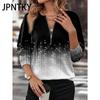 JPNTKY Women's Fashion Casual Long Sleeve Zip Collar Hoodies & Sweatshirts