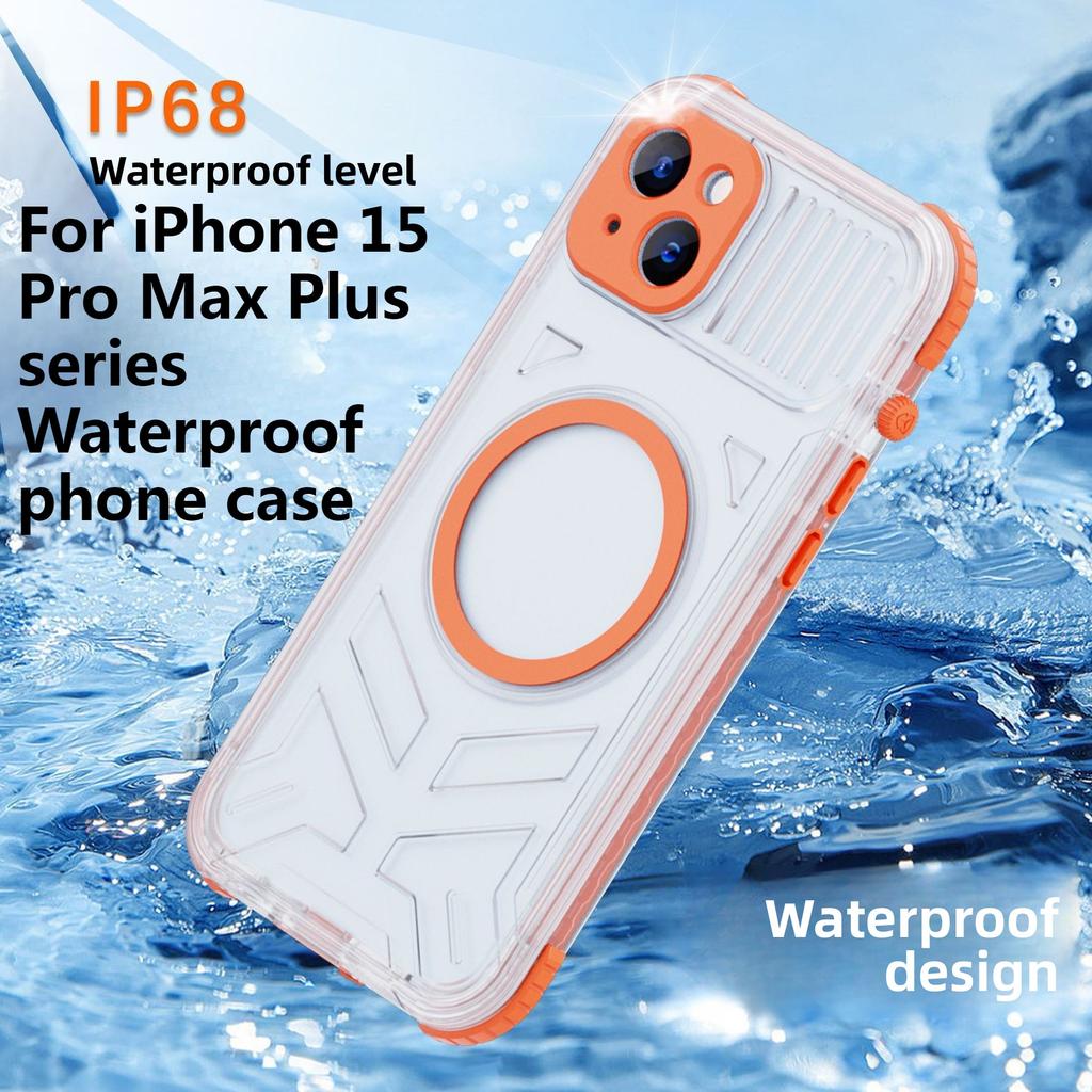 Водонепроницаемый чехол для телефона IP68 Защита от падений из алюминиевого сплава Полная защита 360 для серии iPhone 15 Pro Max Plus