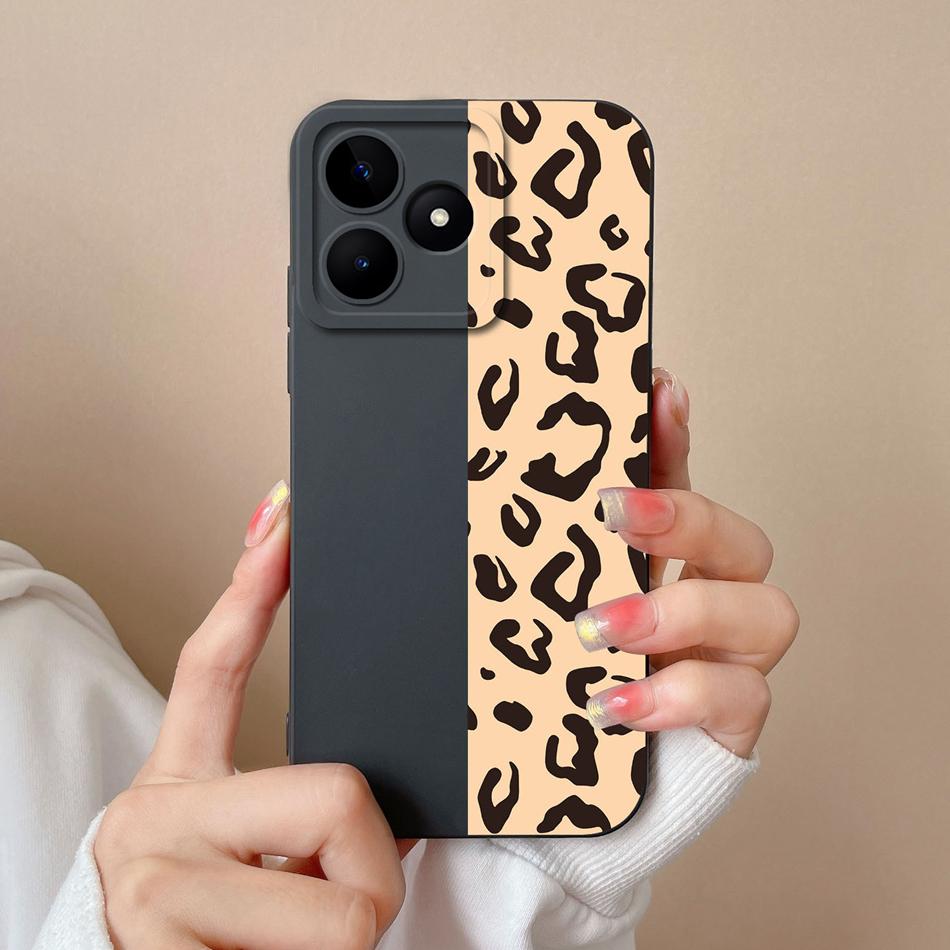 Простой Чехол для Realme Note 50 Стиль Leisure Полная Защита Ударопрочная Задняя Крышка Мягкий Жидкий Силикон Модель RMX3834 Чехол