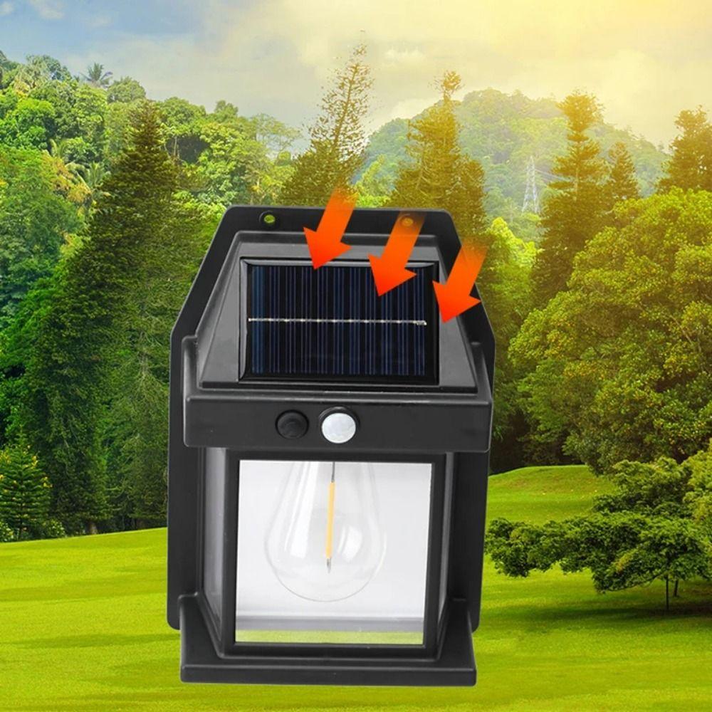 Motion Sensor Solar Wall Llights 3 Lighting Modes Outdoor Solar Wall Lamp  Courtyard Decoration