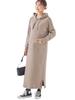 Одежда для беременных и кормящих матерей One Extremely Fleece Shaggy Warm Maxi Long M Mocha Beige [ANGELIEBE] Одежда, Деталь, Теплая, Подкладка, Подкладка, Толстовка с капюшоном, Платье, Дородовая,