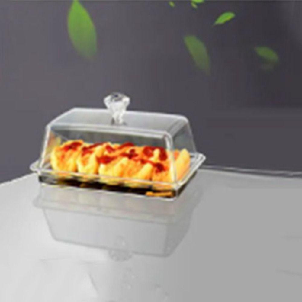 Rectangular Butter Holder Acrylic Butter Keeper Tray Practical Clear Butter Dish Household