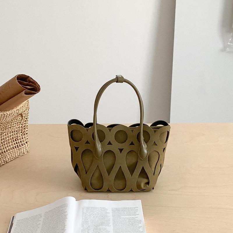 Ретро полая замшевая сумка осень и зима новая сумка-тоут в виде овощной корзины креативная нишевая трендовая сумочка