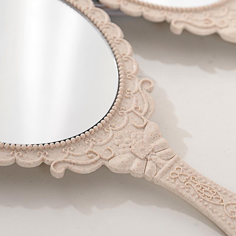 Портативное винтажное зеркало для макияжа, овальное круглое зеркало для рук, благородное восстановление, древние способы, придворное зеркало, инструмент для красоты