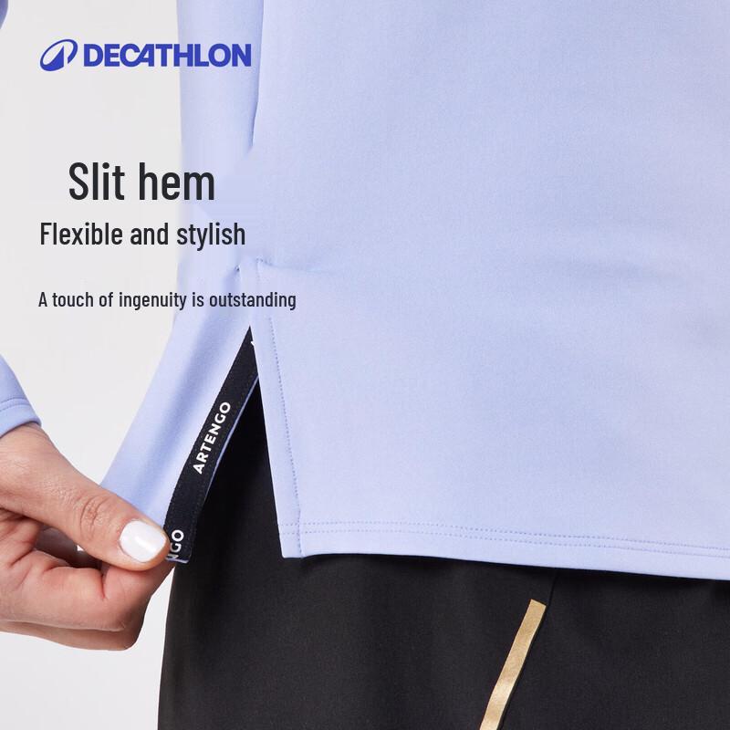 Женский фитнес-топ Decathlon с длинным рукавом, быстросохнущий