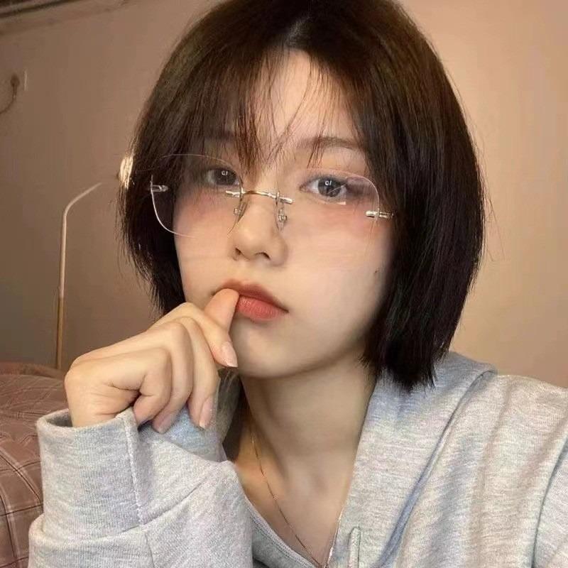 -100~-400 Безободковые очки для чтения с защитой от излучения для мужчин и женщин, дальнозоркие, пластиковая оправа