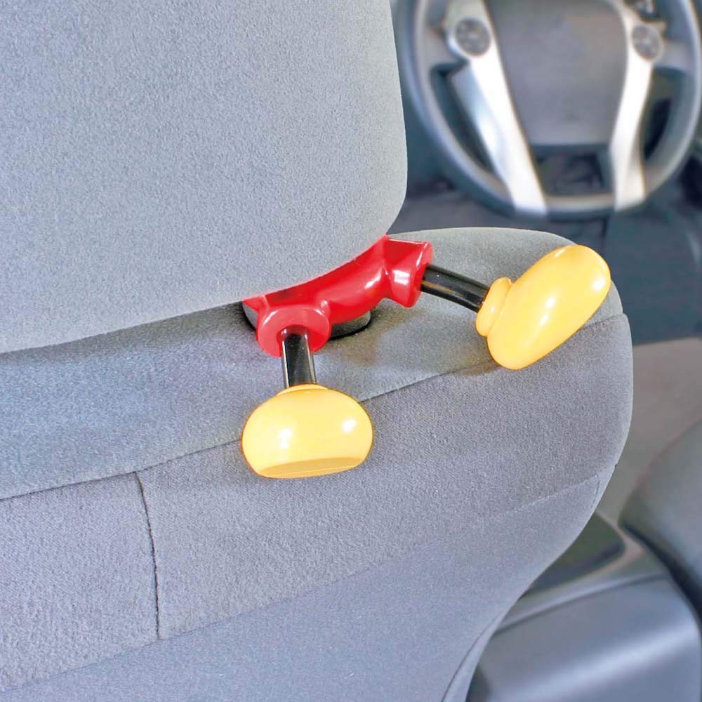 Крючок для ног Napolex Mickey Mouse легко устанавливается, просто продевая его через подголовник, грузоподъемность, вращение влево и вправо, автомобиль, автомобили Disney,