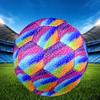 1pc Polka Dot Rainbow Size 5 Soccer Ball Professional Match Training Football Indoor &Outdoor Sports Ball Lightweight Durable m6522