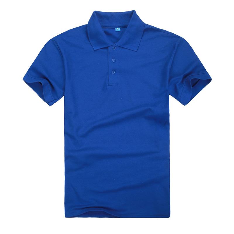 Рубашка поло с короткими рукавами и лацканами, 200 г/м²: Удобные, дышащие, однотонные, идеально подходят для работы и отдыха.