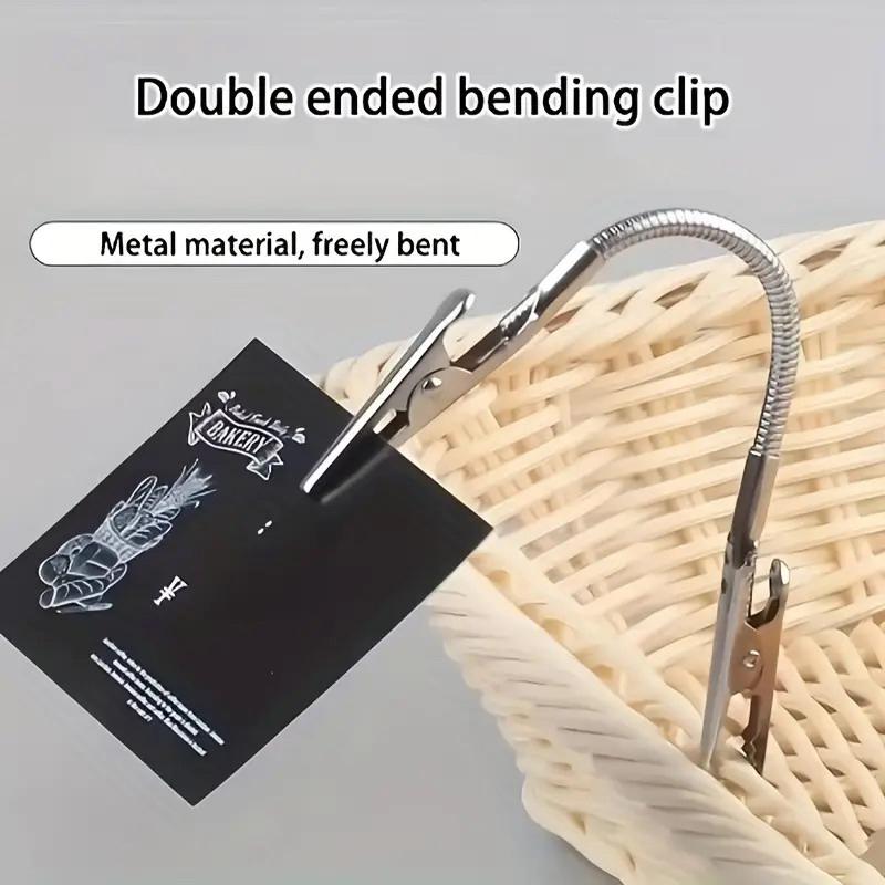 Portable Mosquito Coil Clip Double-Headed Alligator Clip Mosquito Coil Extra Long Metal Thread Coil Holder Clip Stainless Steel