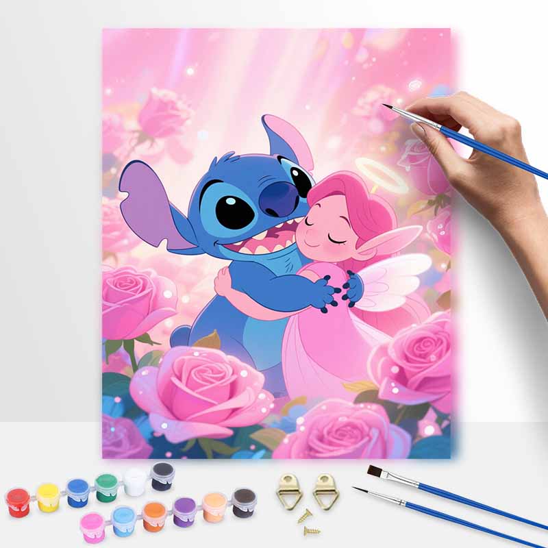 Disney Стич и Ангел масляная живопись ручная роспись набор для творчества раскрашивание живопись ручная работа DIY домашний декор подарок