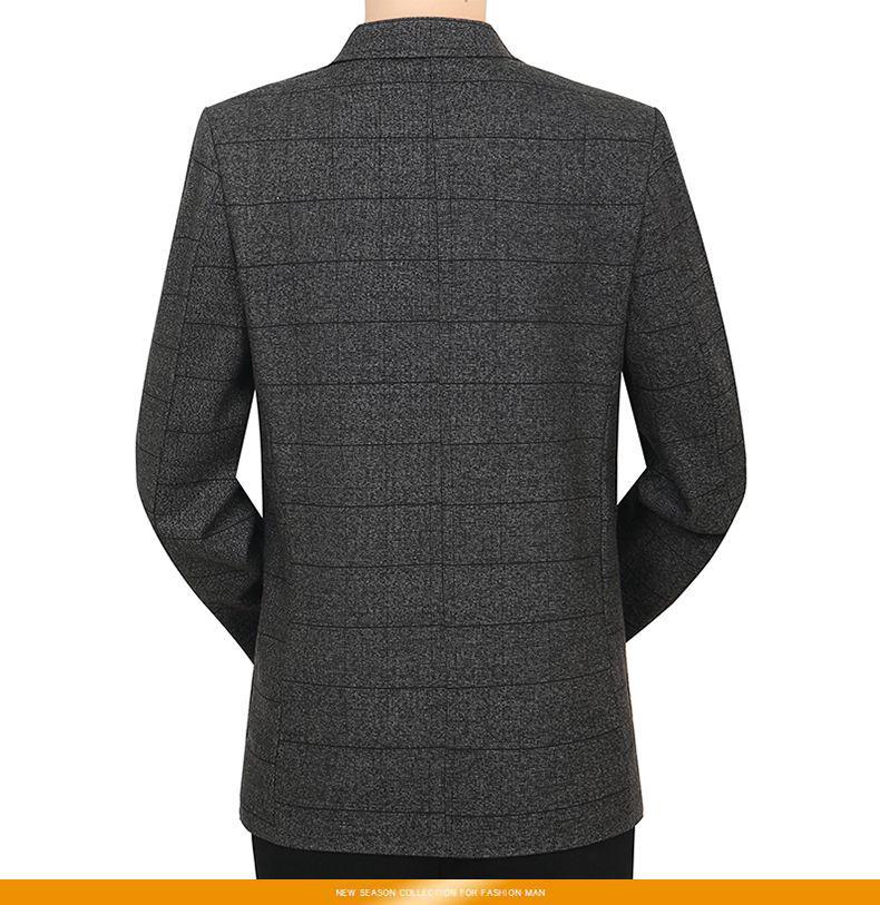 Мужской плотный осенне-зимний пиджак в стиле business casual для мужчин среднего возраста
