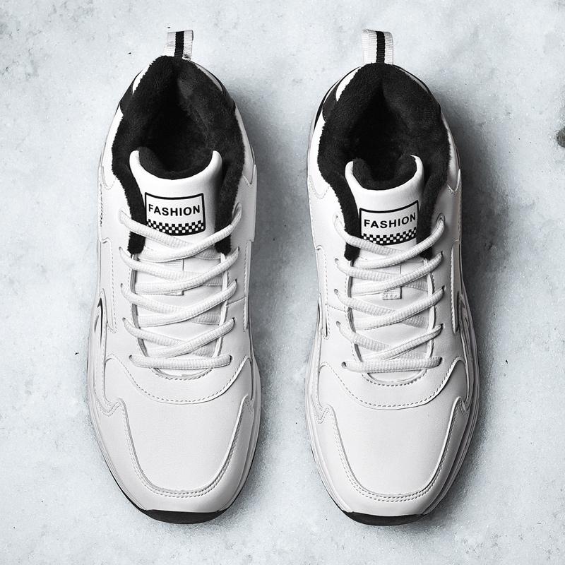 Высококачественная зимняя теплая спортивная повседневная обувь мужская обувь большого размера кроссовки для бега на открытом воздухе плюшевые походные туфли