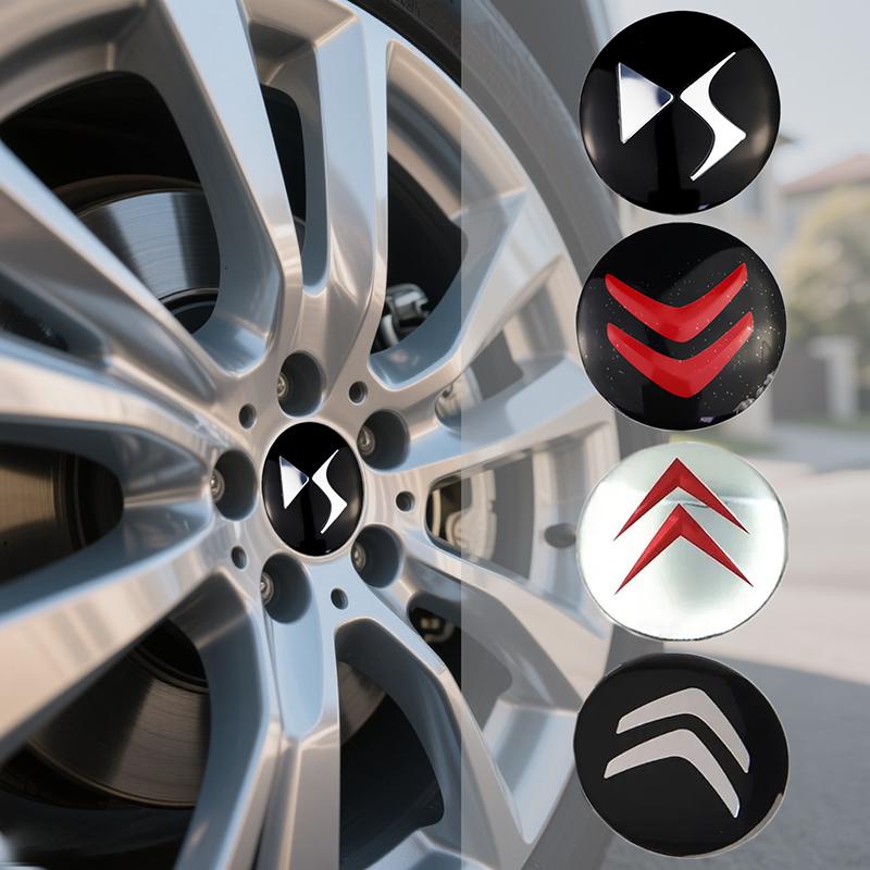 ALO2 56mm ABS Plastic Wheel Hub Caps, for Citroen C2 C3 C4 C5 Saxo Xsara Picasso DS3 DS4 DS6, Center Cover Decals