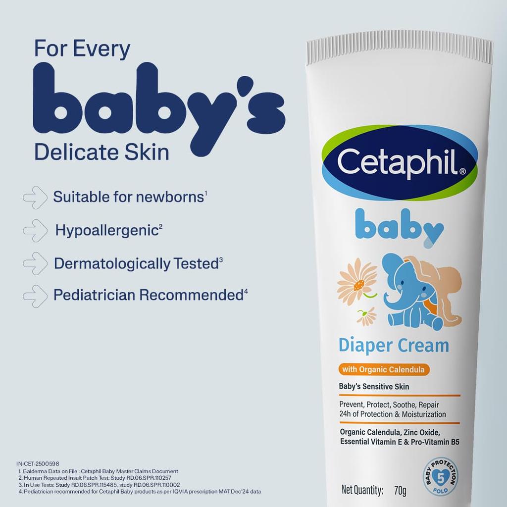 Cetaphil Детский крем под подгузник с органическим календулой 70 г