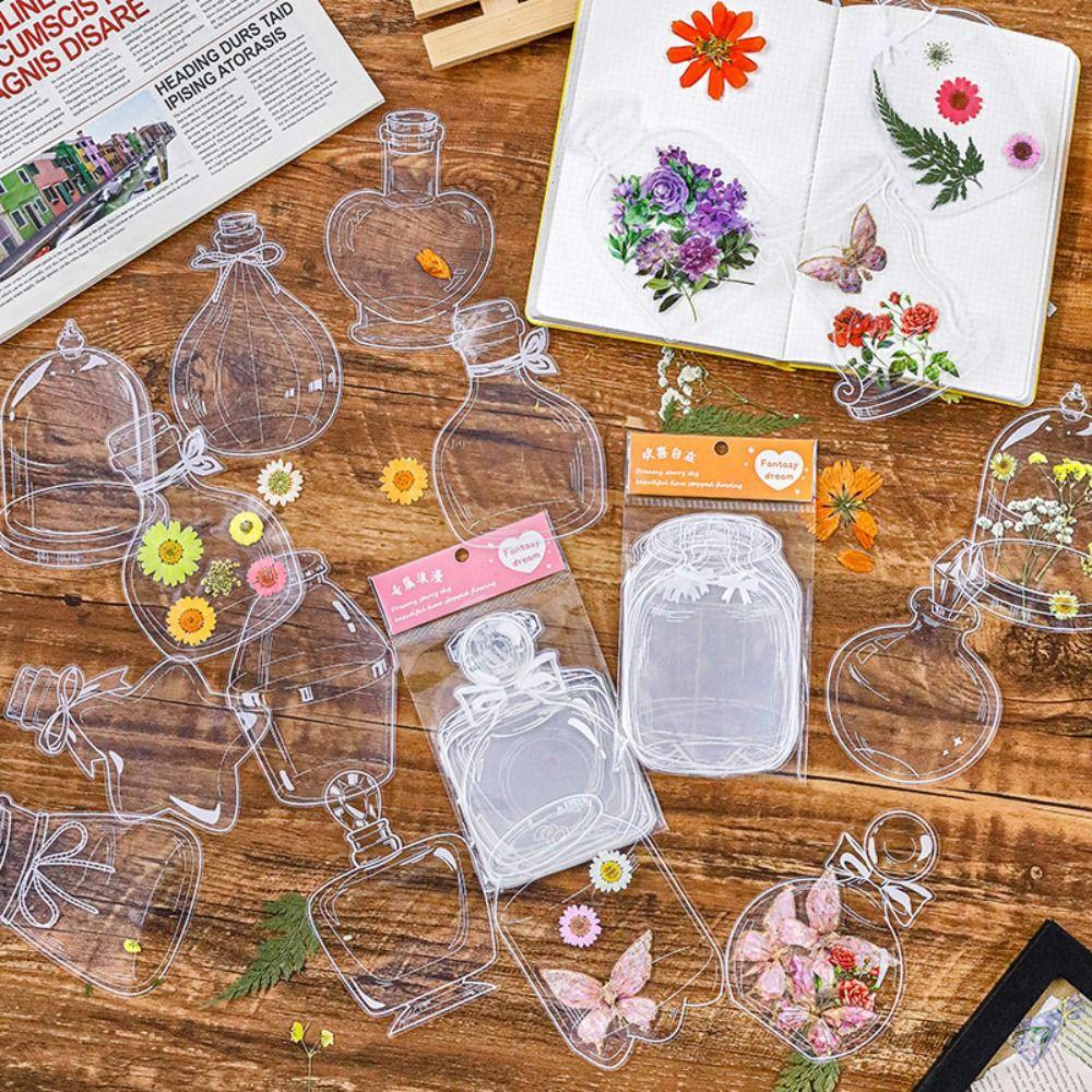 20 шт. Сделай сам ПЭТ-наклейки Прозрачные Зажимы для страниц с цветами Закладка из прессованных цветов Любителям чтения