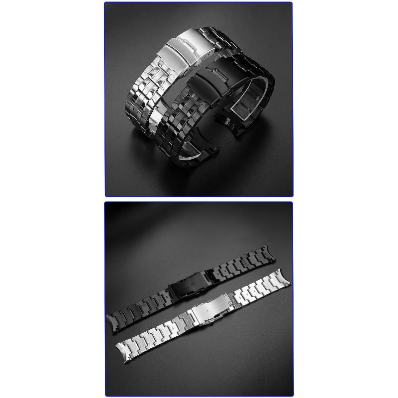 22 мм Нержавеющая сталь Ремешок Для Casio EF-550 Серии EDIFICE EF-550D/PB EF-523 5147 Водонепроницаемый Силиконовый Каучук Часовой Ремешок Браслет