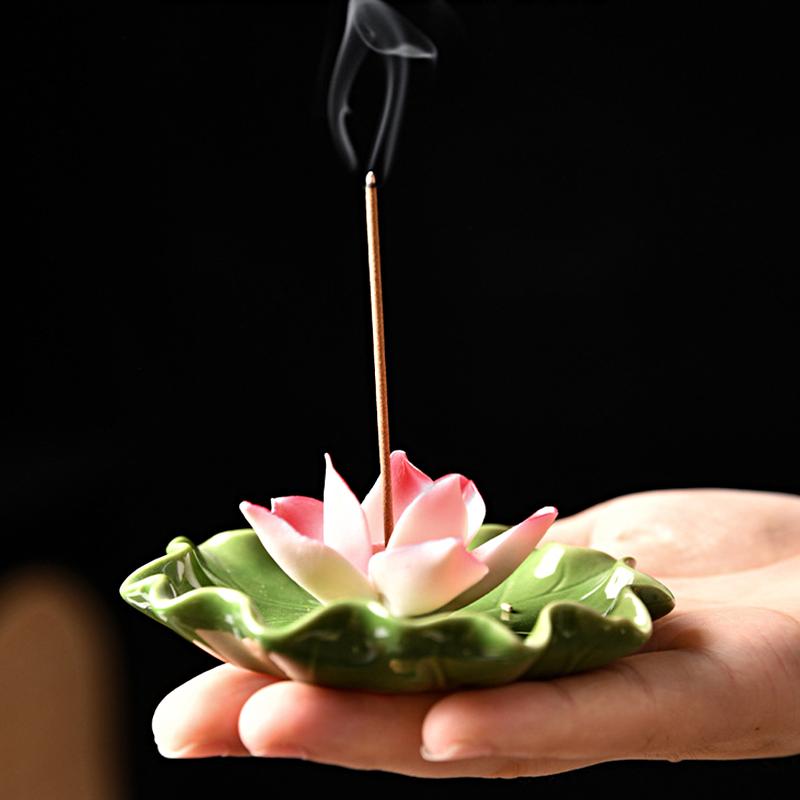 1 комплект, ручная работа, украшение для ароматерапии, курильница с листьями лотоса, ароматическая эстетика, украшение