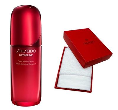 SHISEIDO Ultimune Power Infusing Serum 75 мл Оригинальная модель 2025 года Отшелушивающая сыворотка Форма Зеленый цветочный аромат Большой объем Сухость Shiseido (Включает в себя