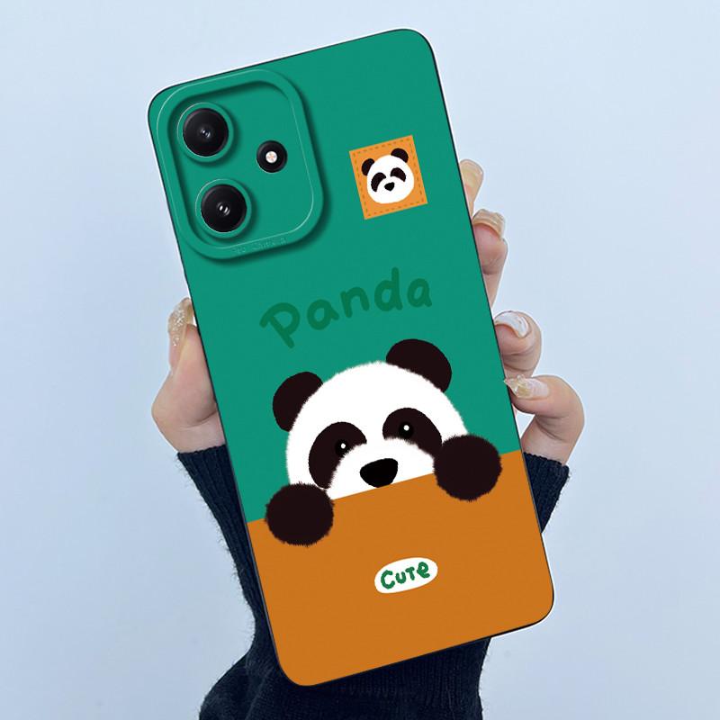 Phone Case For Xiaomi POCO M6PRO 5G Redmi Note 12R 5G Cute Panda Sweet Girls Cats Shockproof Silicone Back Cover For Redmi 12 5G