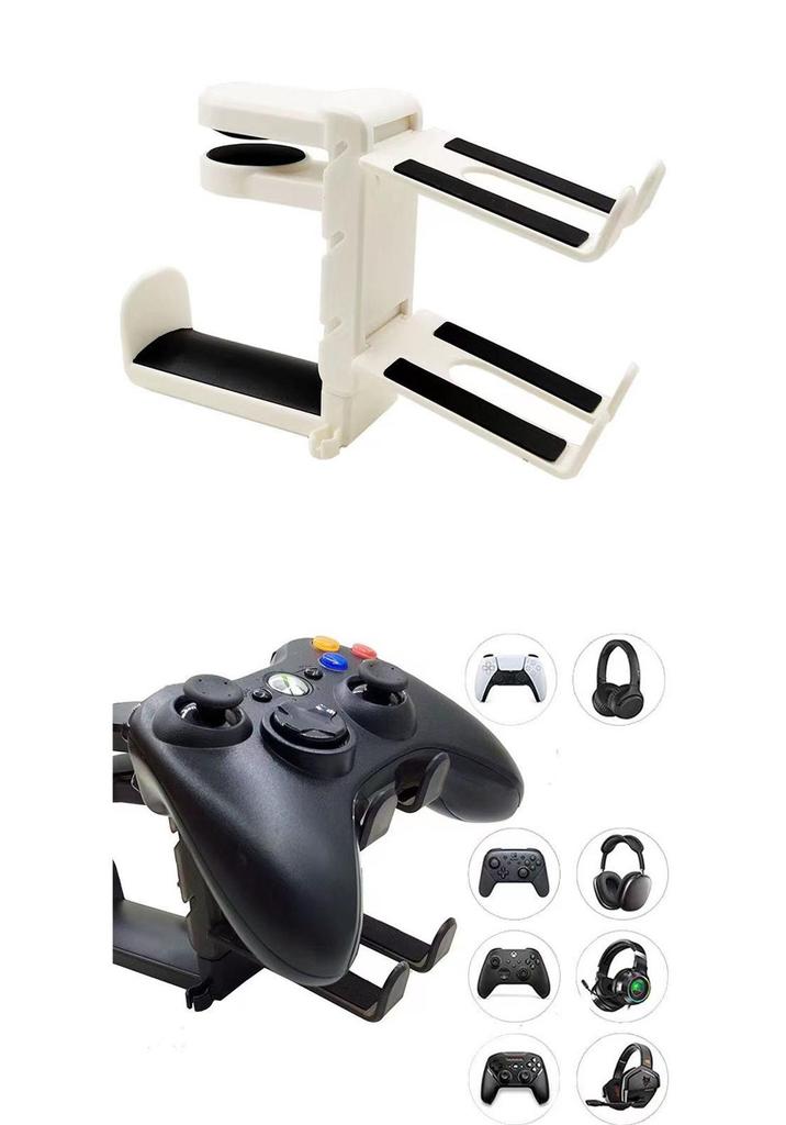 Стойка для игрового контроллера PS5 и наушников - Настенная полка без сверления.