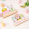 Easter Wooden Ornament Rabbit Gnome Easter Decoration Supplies For Table Desktop Office Home Decor