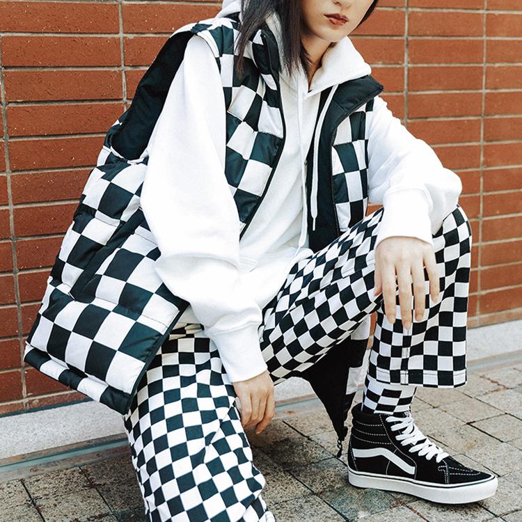 Vans Двусторонний теплый рабочий жилет с воротником-стойкой, жилет унисекс, черный VN0A54NUBLK