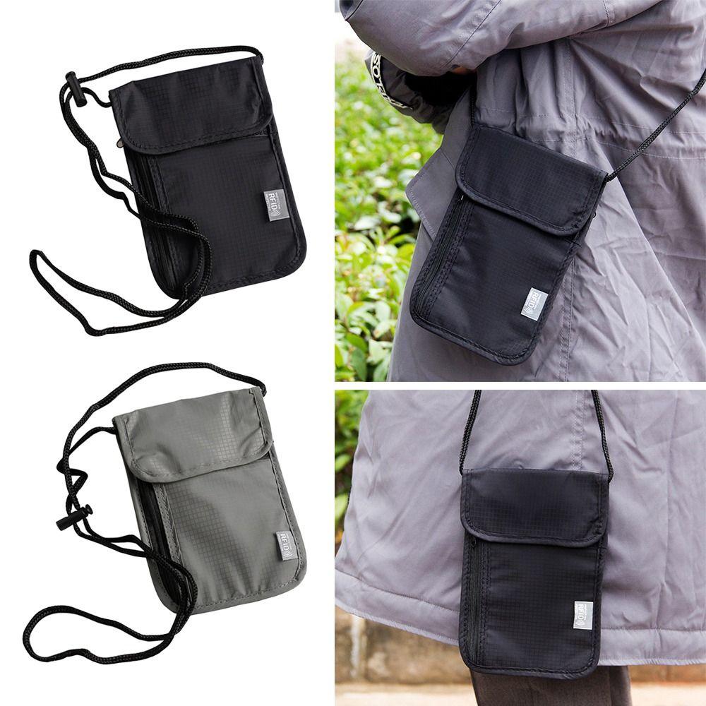 Nylon Document Pouch Multi-Functional Passport Bag Portable Packet Travel