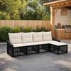 Maison Exclusive - Ensemble De Canapé De Jardin 5 Pc 5 Place Noir Polyrotin