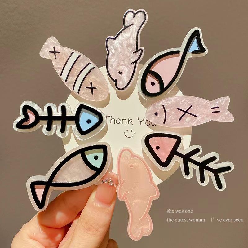 1/8/10 шт. Маленькая рыбка мультяшная заколка для волос дизайн морской серии легкая заколка для челки для девочки заколка для непослушных волос