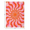 Swirl 70s Retro Abstract Pink and Orange Throw Blanket Baby Flannels Sofa Hairys Blankets