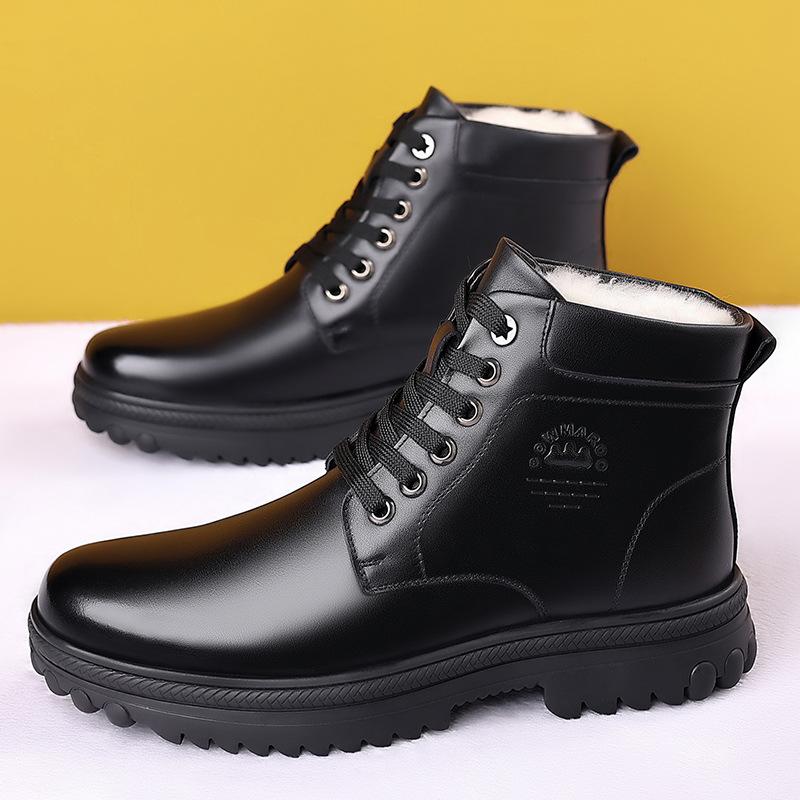 Martin Boots Men's 2025 New Autumn and Winter High-top Casual Leather Shoes Men's Trend Versatile Handsome Tooling Boots