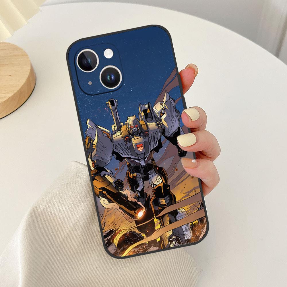 Чехол для телефона W-Transformersers для iPhone 16 15 11 13 14 Pro Max 7 8 Plus X Xr Xs Max 12mini Черный защитный корпус