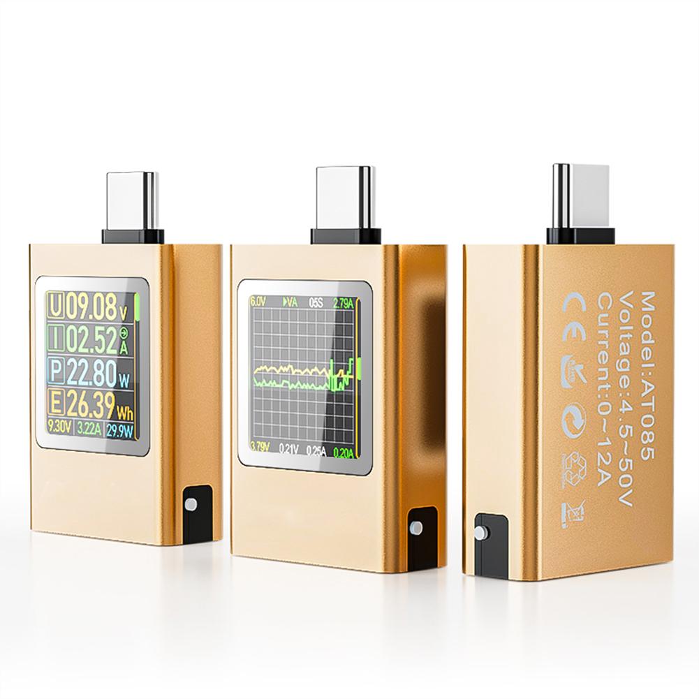 Тестер мощности USB Type-C Амперметр Вольтметр Детектор Ампер Вольт Детектор Протокол быстрой зарядки PD 3.1 3.0 QC 2.0 3.0 DC 4.5-50V 0-12A