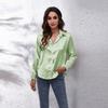 Satin Shirt For Women With Long Sleeves And Button Front For Office Wear