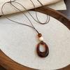 Bohemian Heart Pendant Necklace Vintage Ethnic Style Versatile Jewelry Women High-End