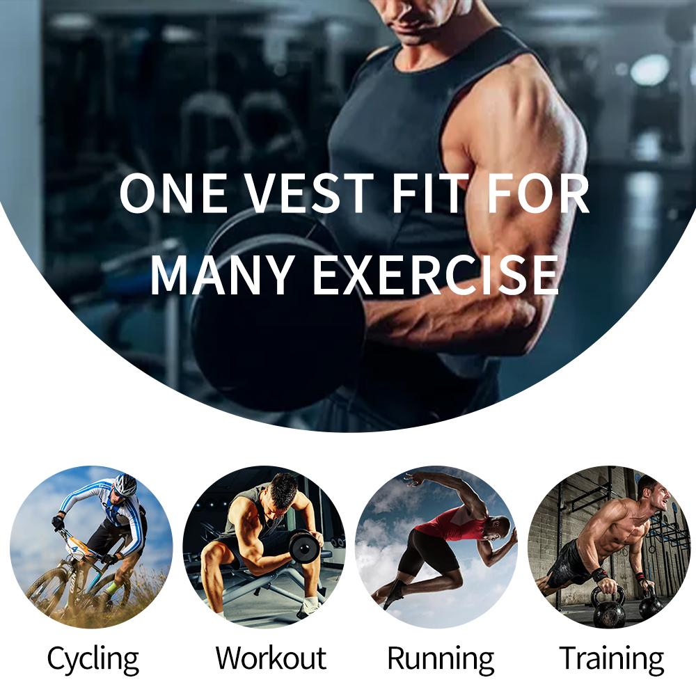Mens Waist Trainer Sweat Vest for Weight Loss Body Shaper Workout Tank Tops Shapewear Fat Burning Sauna Suit Slimming Polymer Sauna Vest Undershirt
