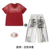 Kids Hip Hop Dance Outfit Set Boys Girls Street Performance Cool Style Short Sleeve Pants